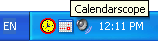 Calendarscope icon in the system tray