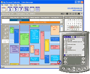 Comprehensive scheduling program with a handheld synchronization feature