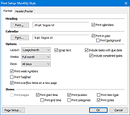 Calendarscope - Printing Options